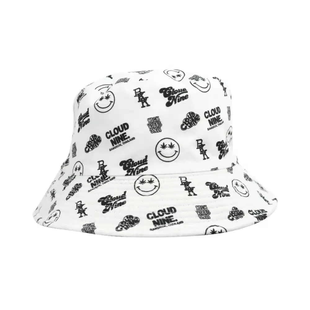Cloud Nine White Bucket Hat Monogram