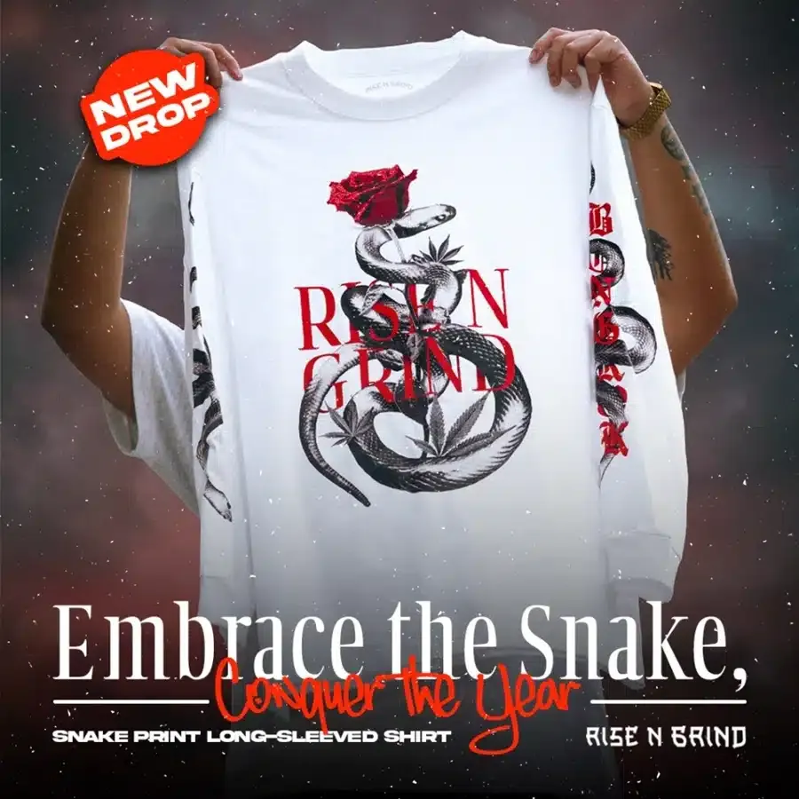 Rise and Grind Long Sleeved Tee White